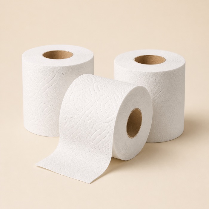 Rolos de papel higiênico branco